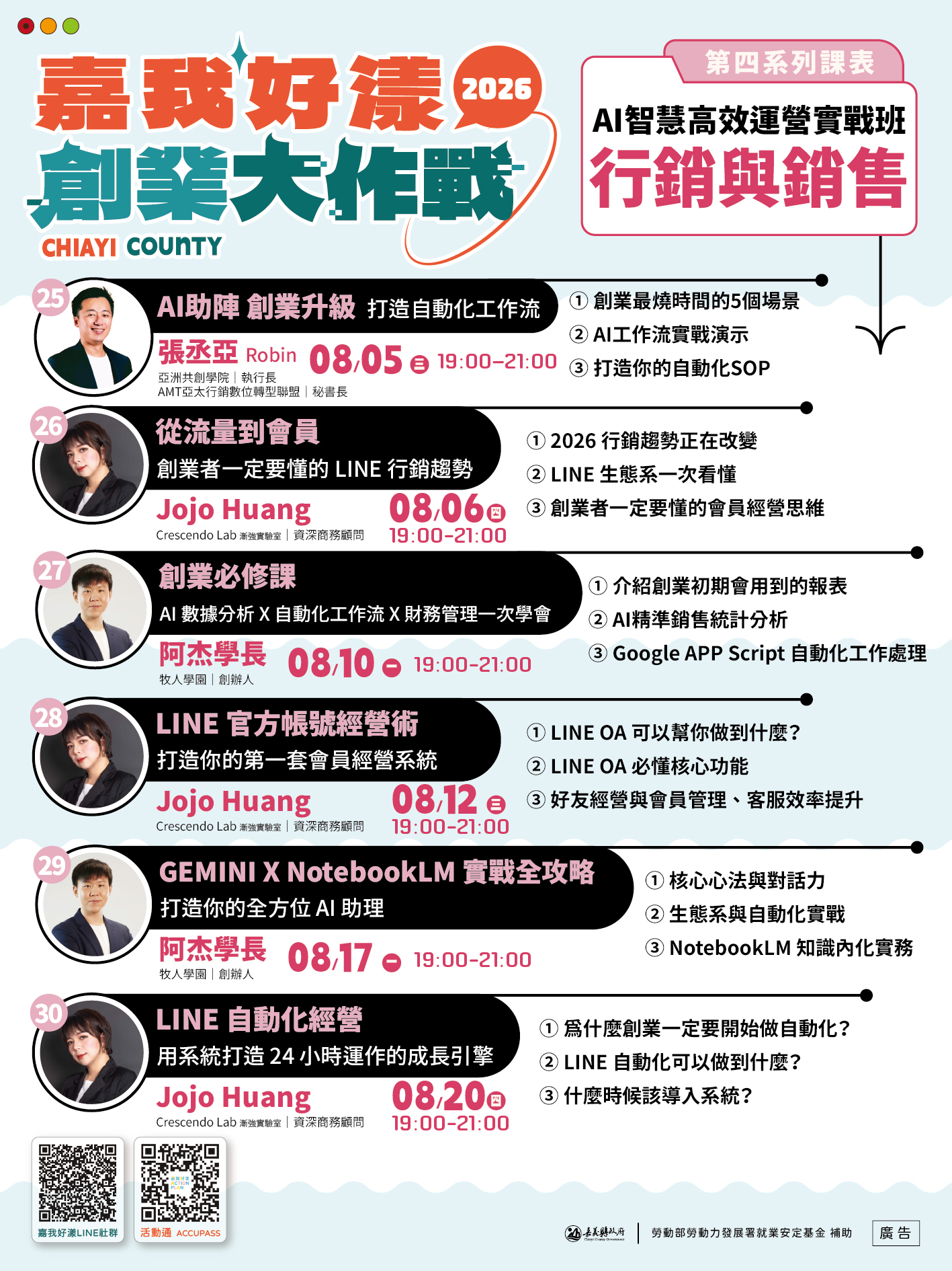 【嘉我好漾|創業大作戰 第五系列-AI 智慧高效運營實戰班】